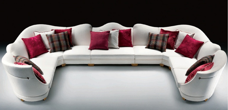 Sofa sectional made of solid wood, Elledue