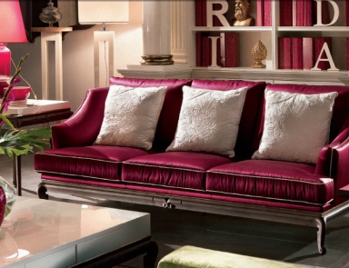 Three-seater sofa solid wood work was first performed Elledue