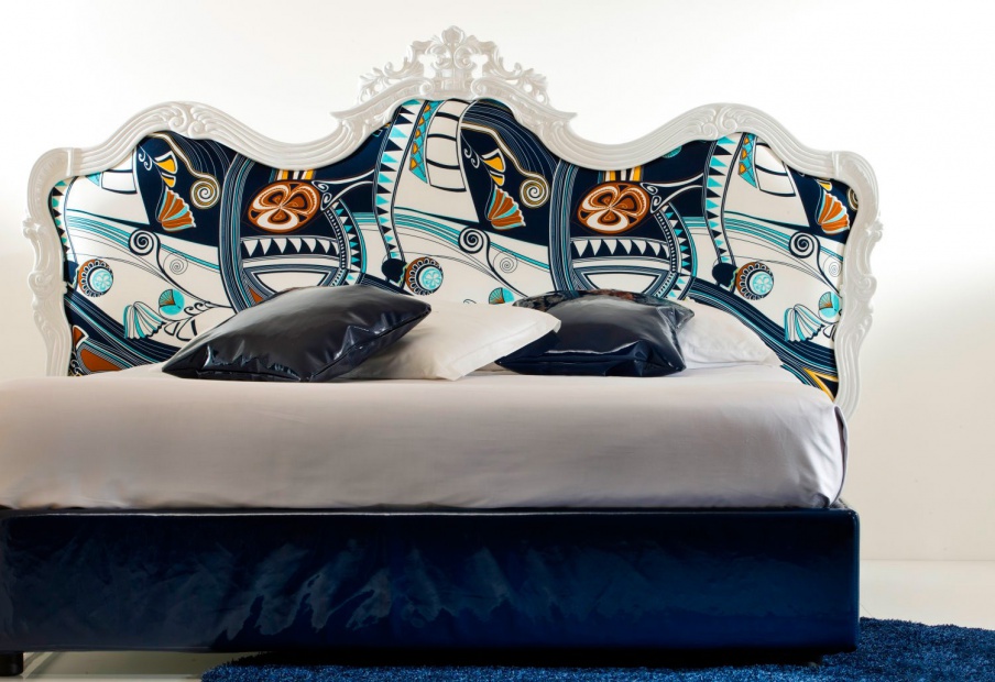 Double bed on a frame of beech Blow Di Fulmine, Moda