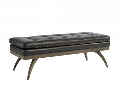 Erickson leather bench, DwellStudio