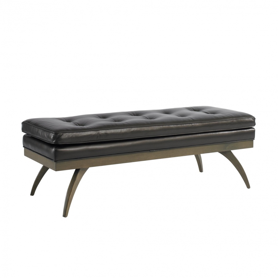 Erickson leather bench, DwellStudio
