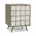 Franklin Bedside Table Silver Leaf
