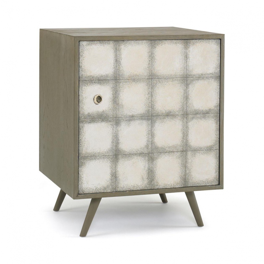 Bedside table bedside Franklin Silver Leaf, DwellStudio 
