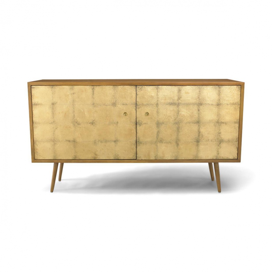 Cabinet for TV Franklin Gold Leaf, DwellStudio 