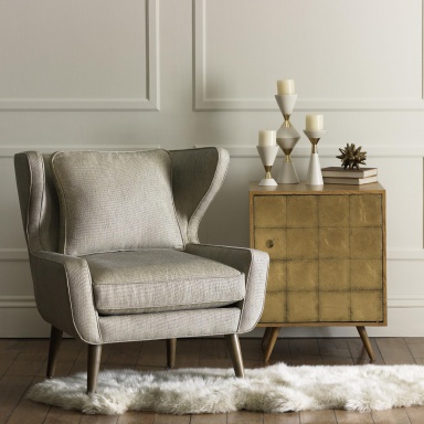 Franklin Bedside Table Gold Leaf