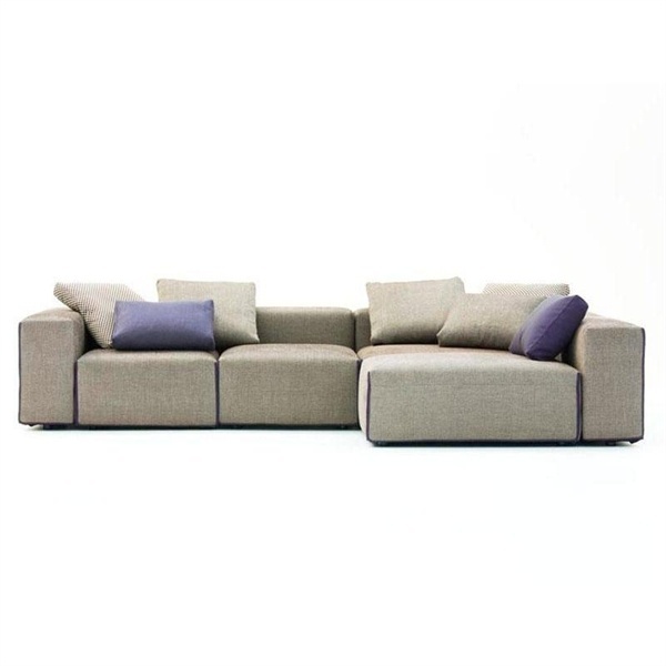 Modular sofa upholstered in leather or fabric Field, Moroso