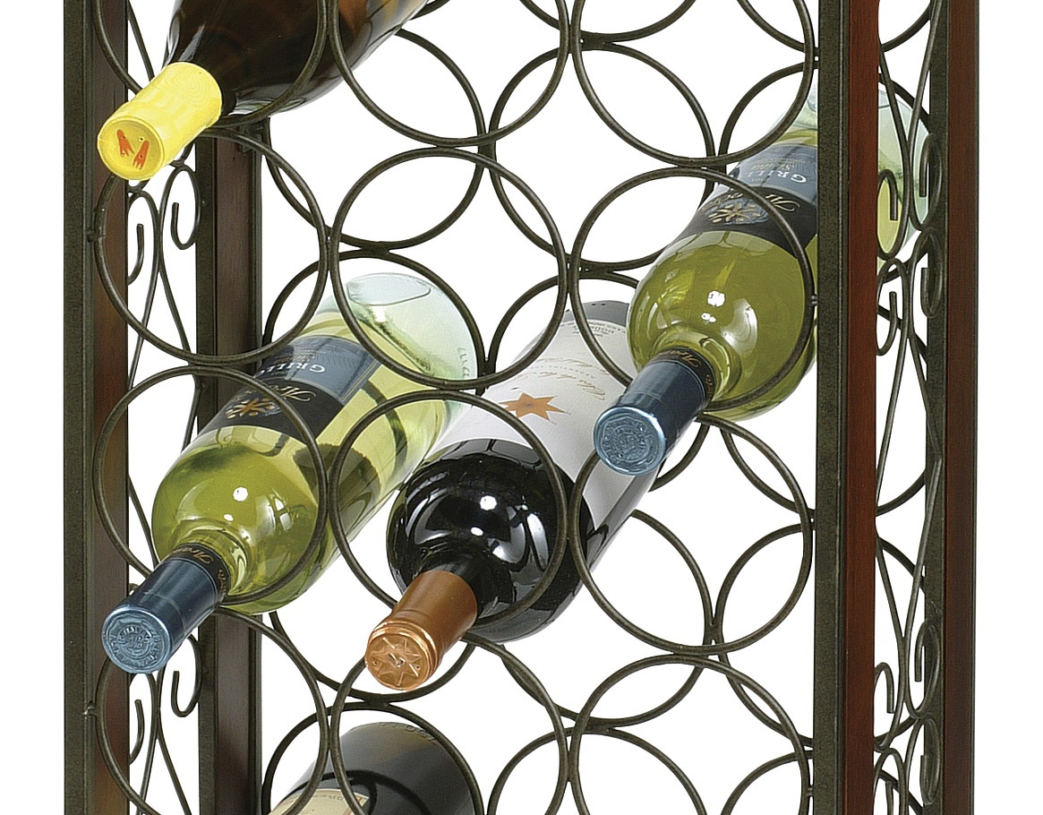 The Butler Wine rack with a frame made of metal, Howard Miller Luxury
