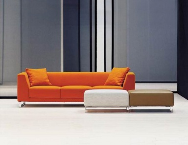Sofa with wooden frame Ginevra, Moroso