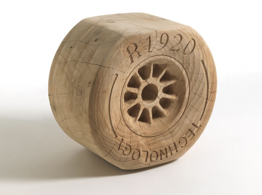 Stool in the shape of a F1 wheel, Riva 1920