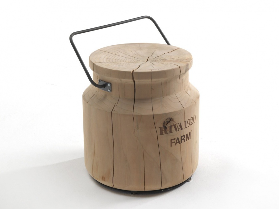 Stool wood Secchiolatte, Riva 1920