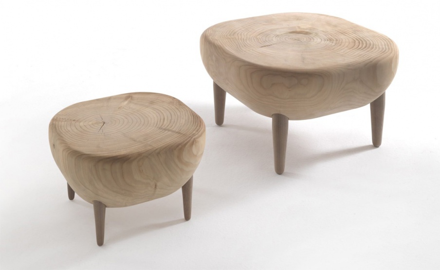Coffee table solid cedar Lino & Cedrolino, Riva 1920