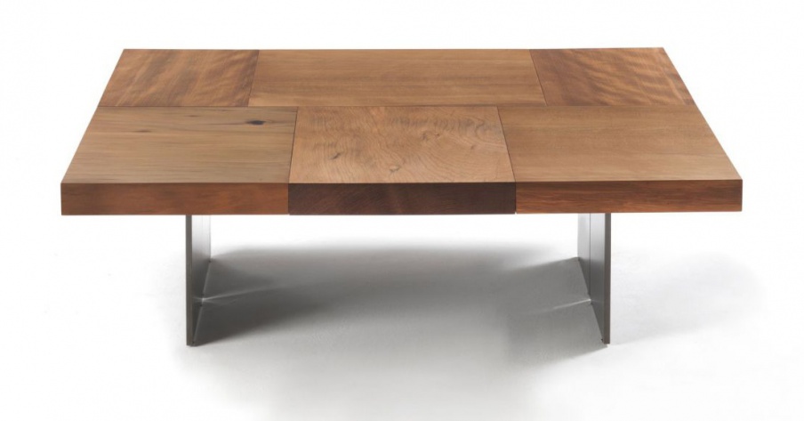 Coffee table with top made of Kauri wood Block Auckland, Riva 1920