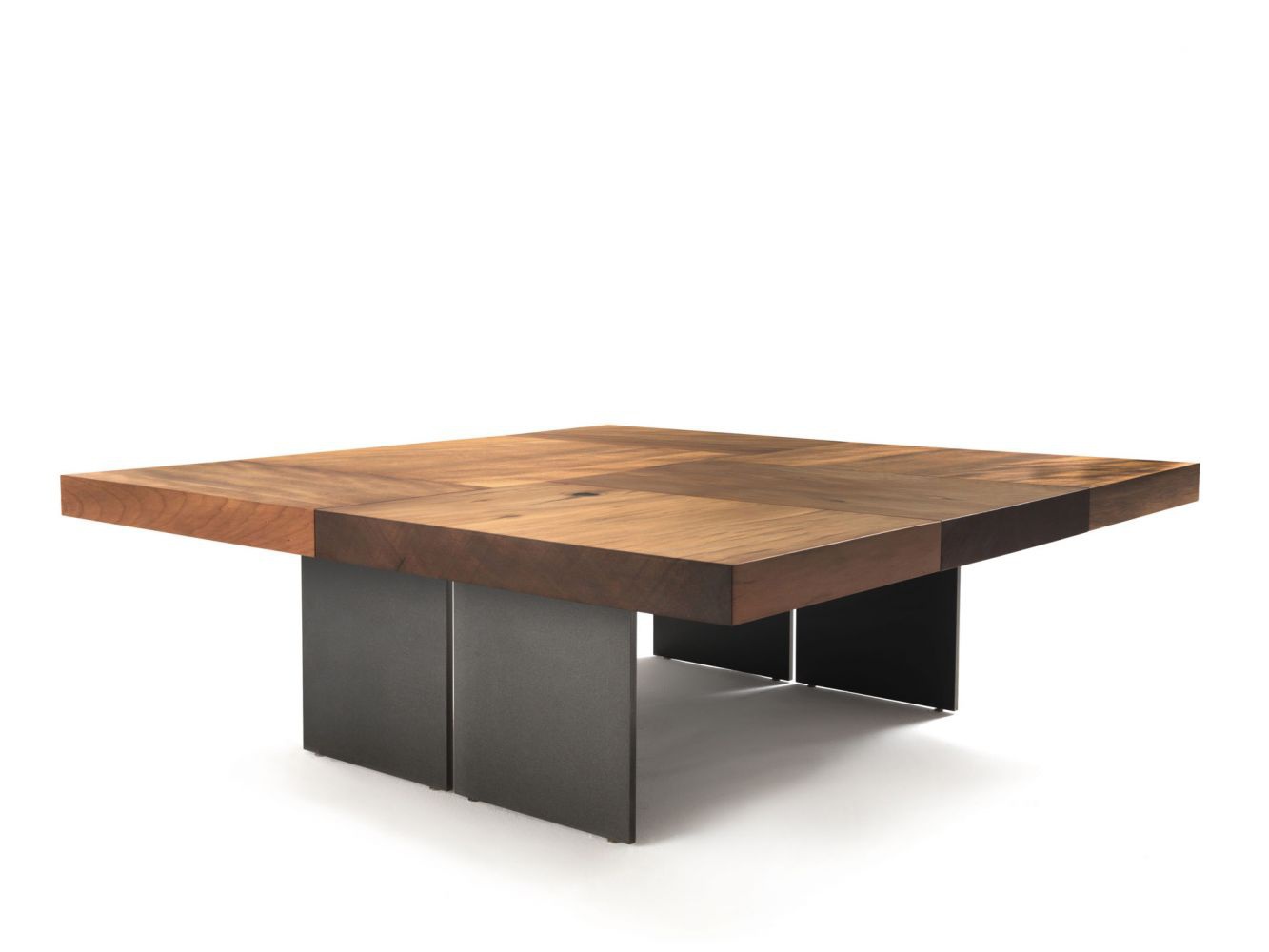 Coffee table with polished top made of Kauri wood Block Auckland, Riva