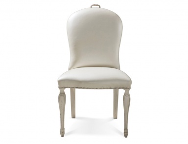 Chair in leather upholstery, Roberto Giovannini