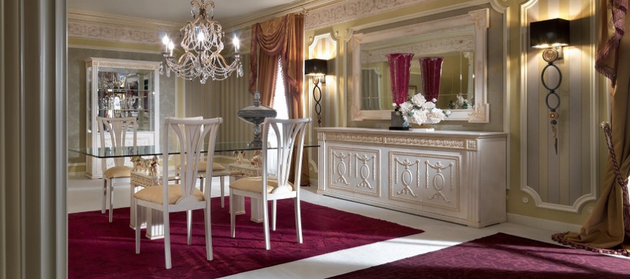 Dining room (dining set) made of solid wood Exedra Gold, Turri