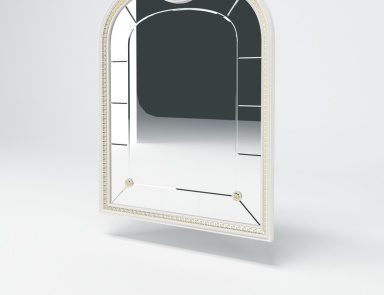 Mirror in curved frame handmade solid wood Hary, Turri 