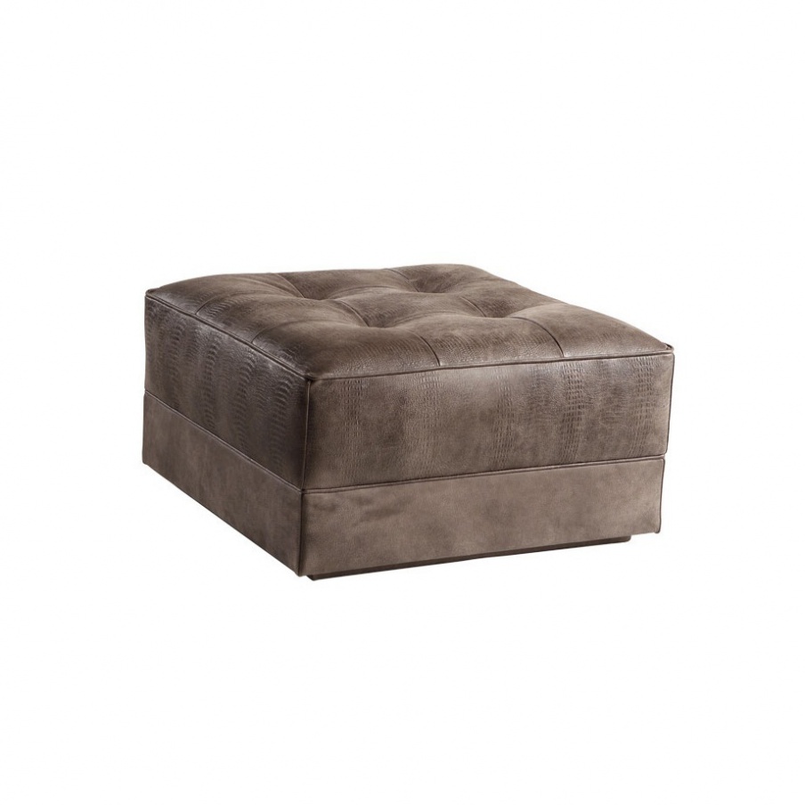 Pouf with leather upholstery Livingstone, Smania