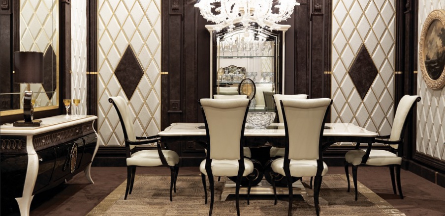 Dining room (dining set) made of solid wood Versailles, Turri