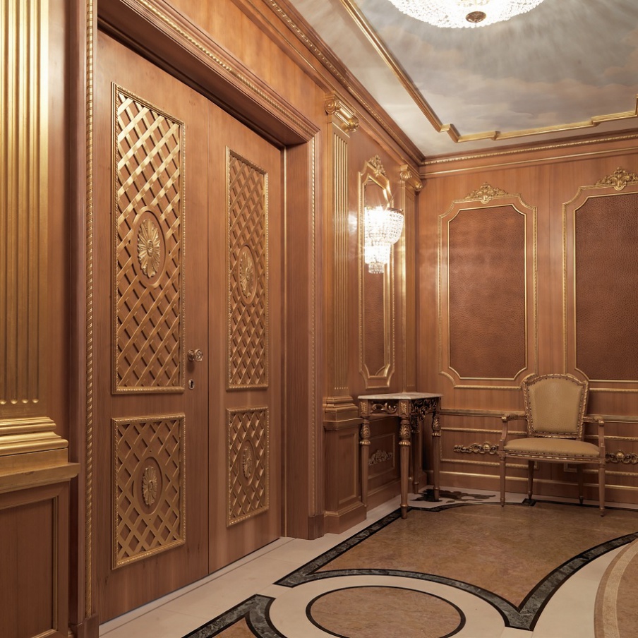 Door double leaf solid wood Versailles, Turri