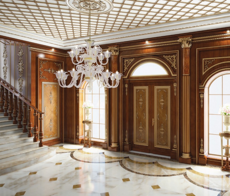 Doors double-leaf with carved gilded Versailles, Turri