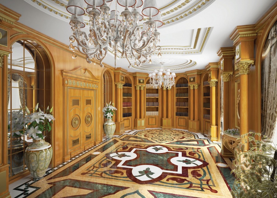 Doors double-leaf with carved gilded Versailles, Turri