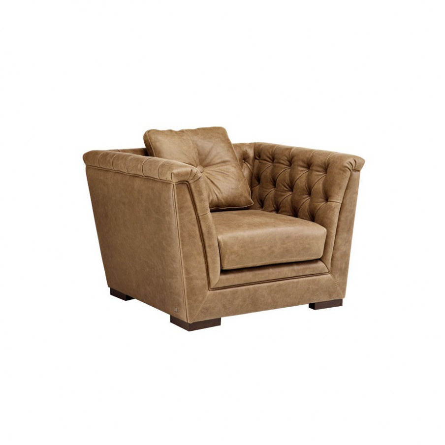 Armchair with leather upholstery Sir Alex, Smania