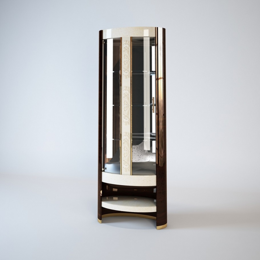 Showcase in solid wood and glass Couture Turri