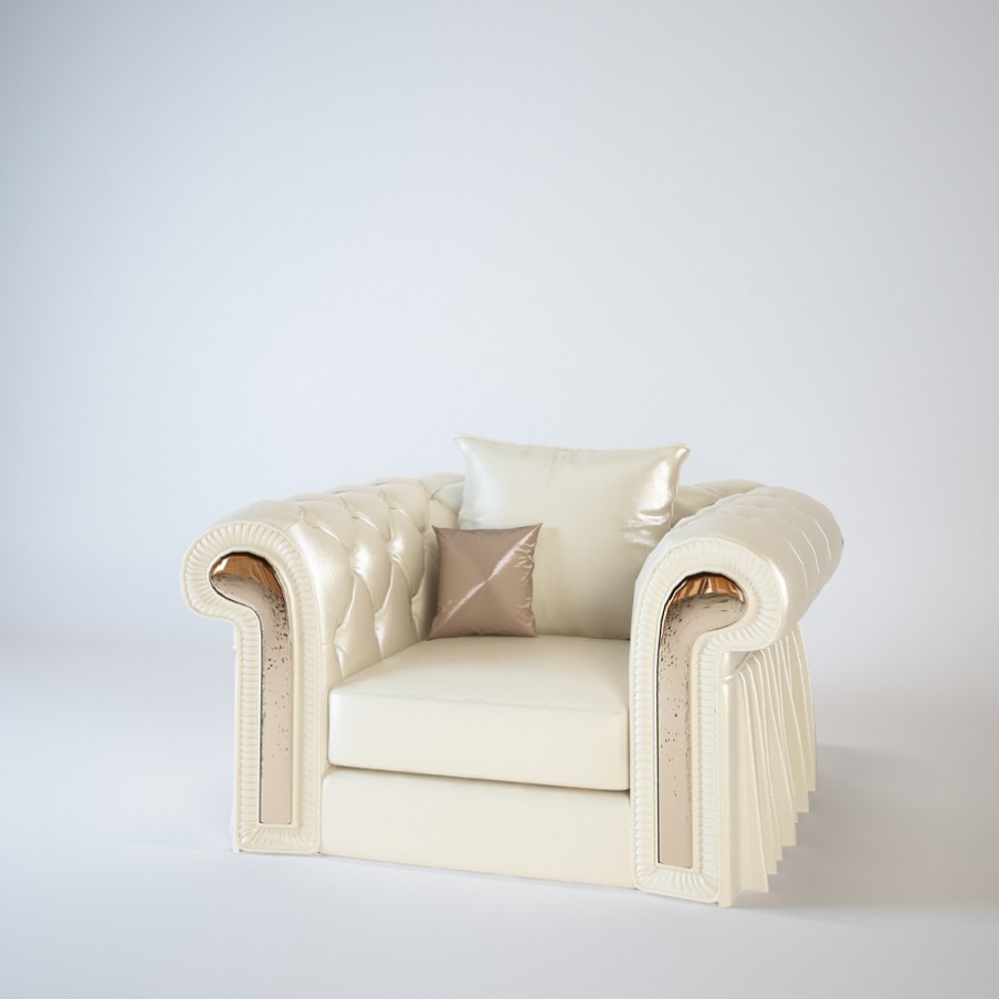The seat with textile drapery Couture, Turri