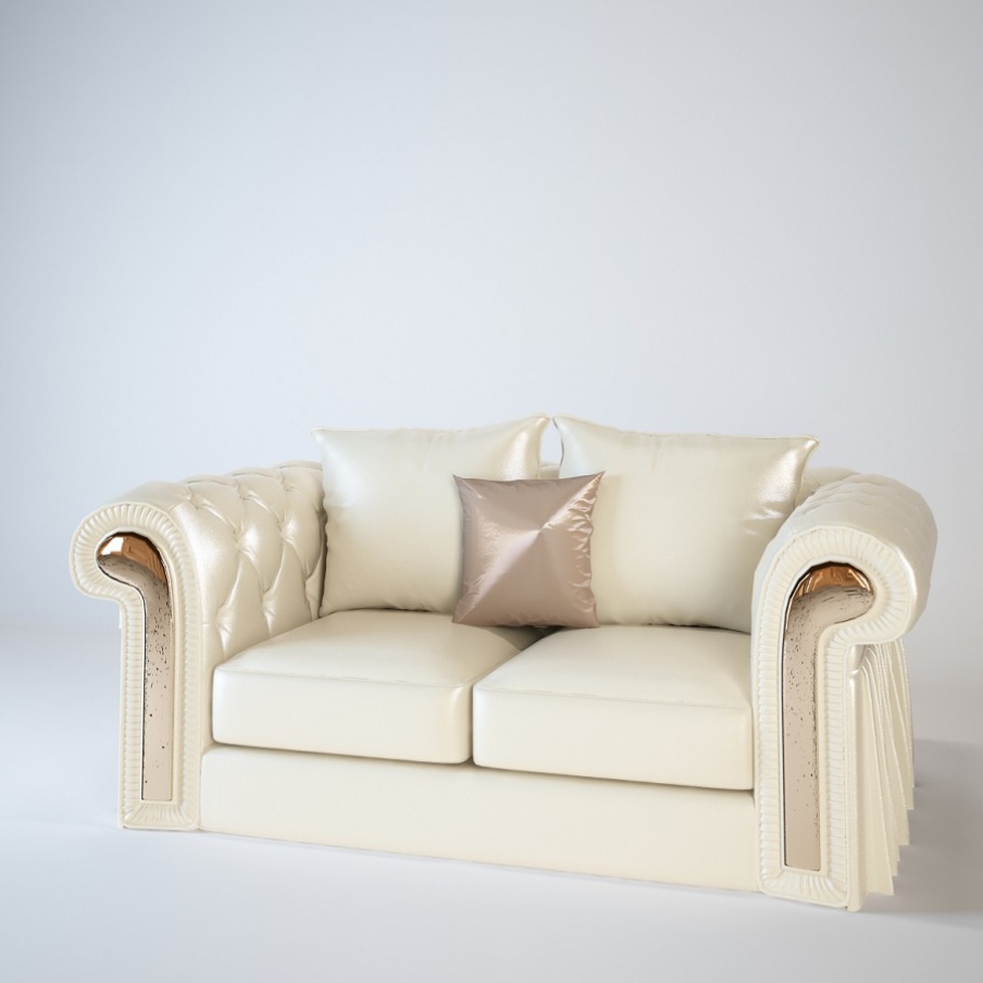 The double chair with a textile drape Couture Turri