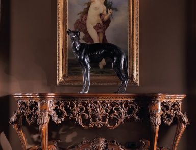 The console is natural wood Jumbo Collection