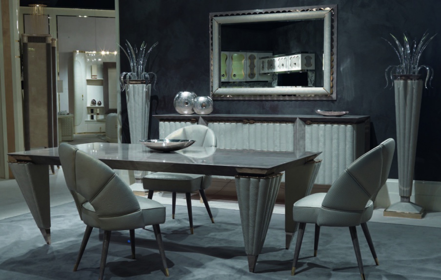 Dining room (dining set) from the wood of Orion, Turri