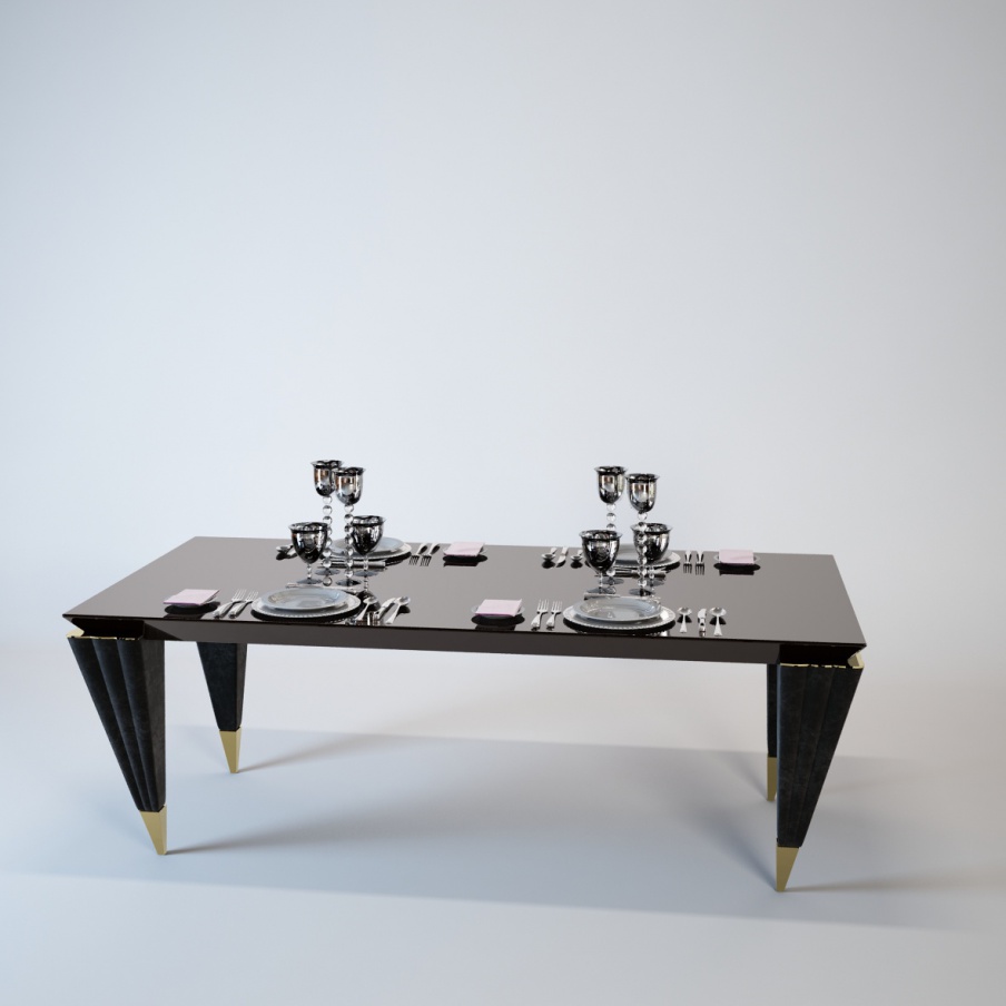 Dining table on a frame of wood Orion, Turri