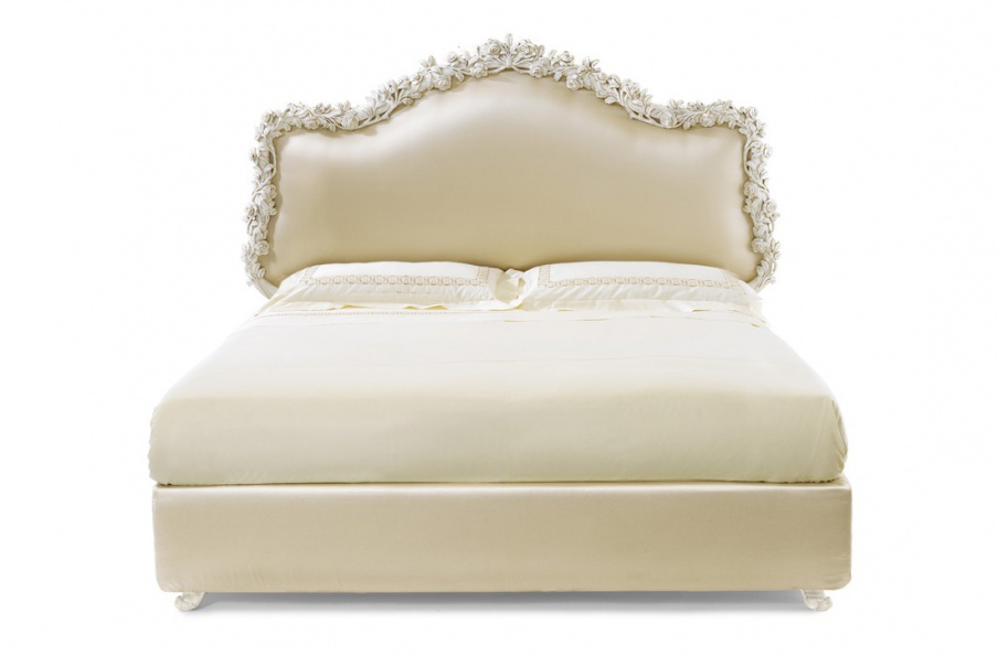 Double bed, with decorative carving, Roberto Giovannini