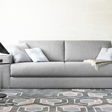 The sofa bed DO NOT DISTURB