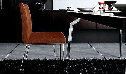 Chair on chrome base, Delta - Presotto