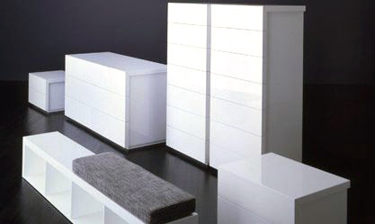 The dresser in white lacquer finish, Elle - Presotto