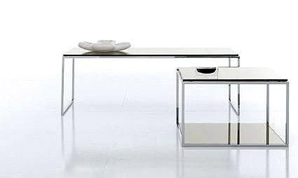 Low table on chrome frame, Eolo and Basic - Presotto