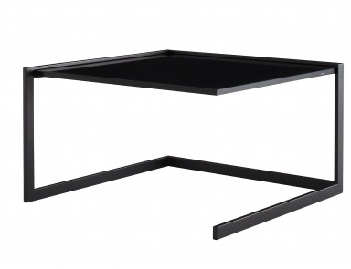 Coffee table with black glass table-top DIAMANT, Ligne Roset 