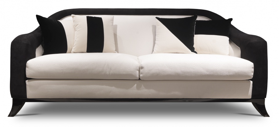 Two-seater sofa on legs Pegaso, Turri
