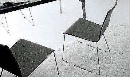 Chair on chrome legs-runners, Isi - Presotto