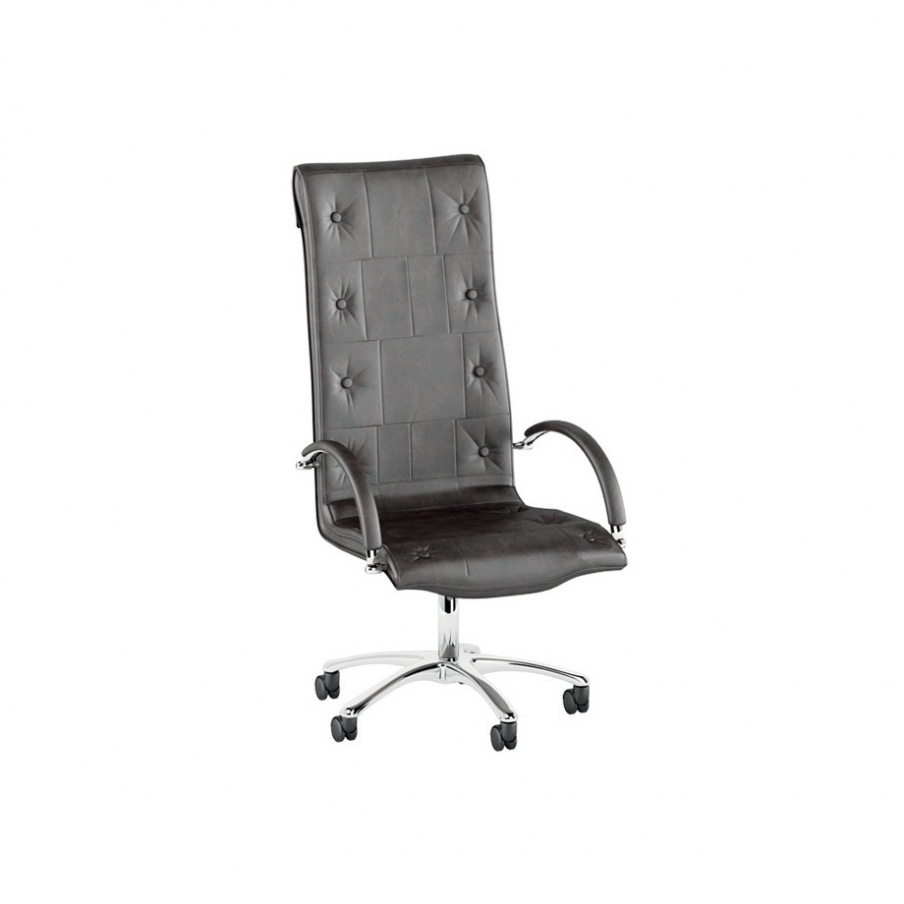 Chair leather office City, Smania