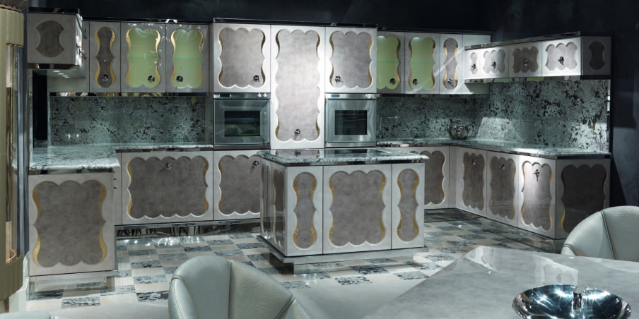 Set for kitchen with marble worktop Diva, Turri