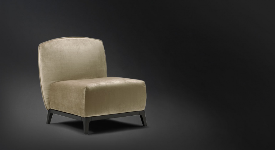 Chair in leather upholstery Olivier, Flou 