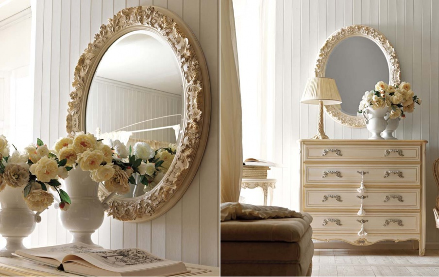 Mirror, framed in solid wood Ambiente Notte, Savio Firmino