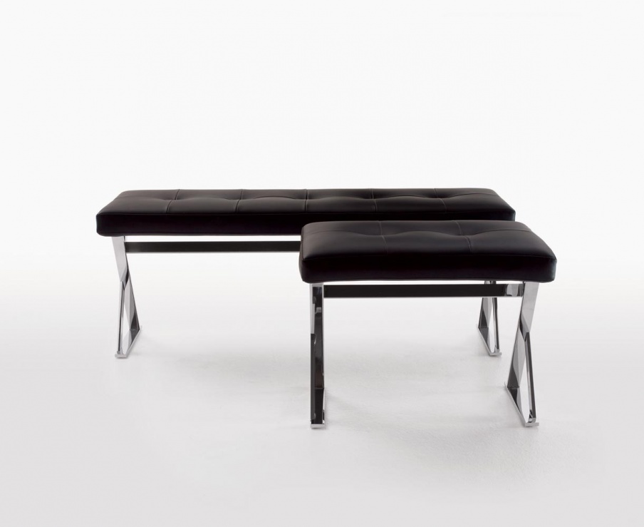 Bench on a metal frame, Pathos, Maxalto