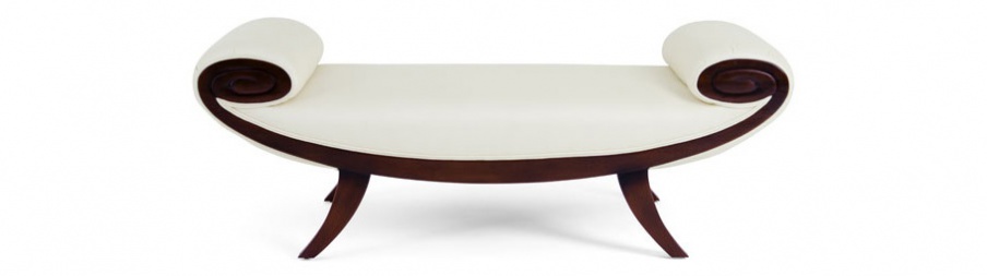 Bench with frame made from natural wood Medea, Christopher Guy (Harrison & Gil)