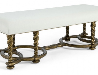 Bench with frame made from natural wood George, Christopher Guy (Harrison & Gil)