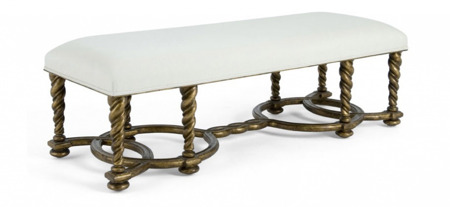 Bench with frame made from natural wood George, Christopher Guy (Harrison & Gil)