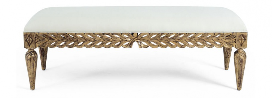 Bench with frame made from natural wood Rothschild, Christopher Guy (Harrison & Gil)