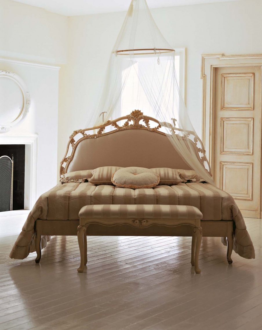 Double bed with upholstered headboard, Savio Firmino